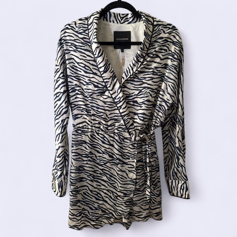 Le Superve Zebra Print Mini Dress/Romper